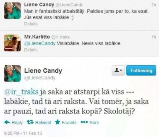 LieneCandy neprot latviešu valodas gramatiku un stulbi strīdas par savu taisnību
