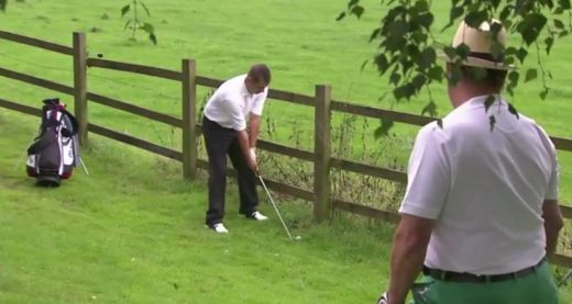 VIDEO: Golferis izpilda neticamu sitienu un kļūst par šī brīža interneta sensāciju