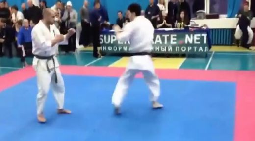 VIDEO: Brutāls nokauts jau pirmajās karatē cīņas sekundēs