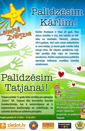 „Klondaikas” labdarības projektā meitenes operācijai saziedo vairāk kā trīs tūkstošus eiro