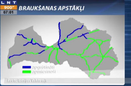 VIDEO: UZMANIES! Arī trešdienas rītā ceļi ap Rīgu ir apledojuši