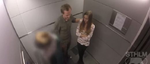 VIDEO: Vīrietis liftā sit sievieti. Ko dara tie, kas to redz?