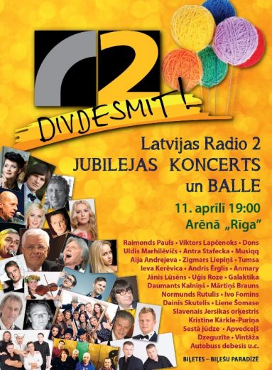 11. aprīlī Latvijas Radio 2 svinēs apaļu jubileju