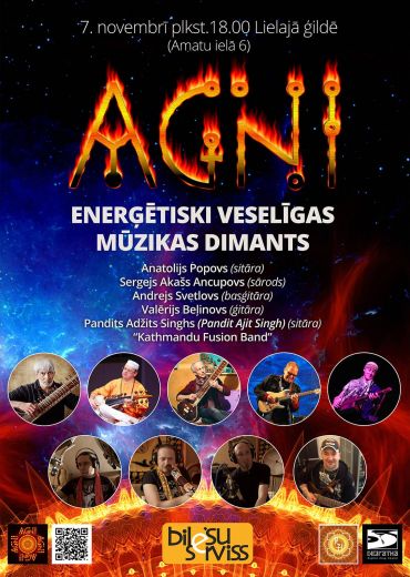 AGNI koncertā Diamond energy healthy music pulcēs mūziķus no dažādām pasaules valstīm