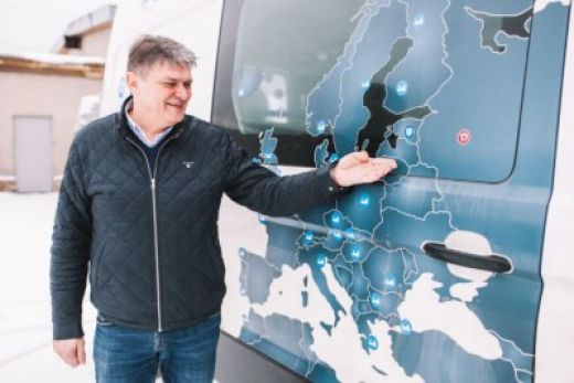 50 000 km prezentācijas tūres ietvaros pirmo reizi Latvijā atrādīts jaunais VW Crafter